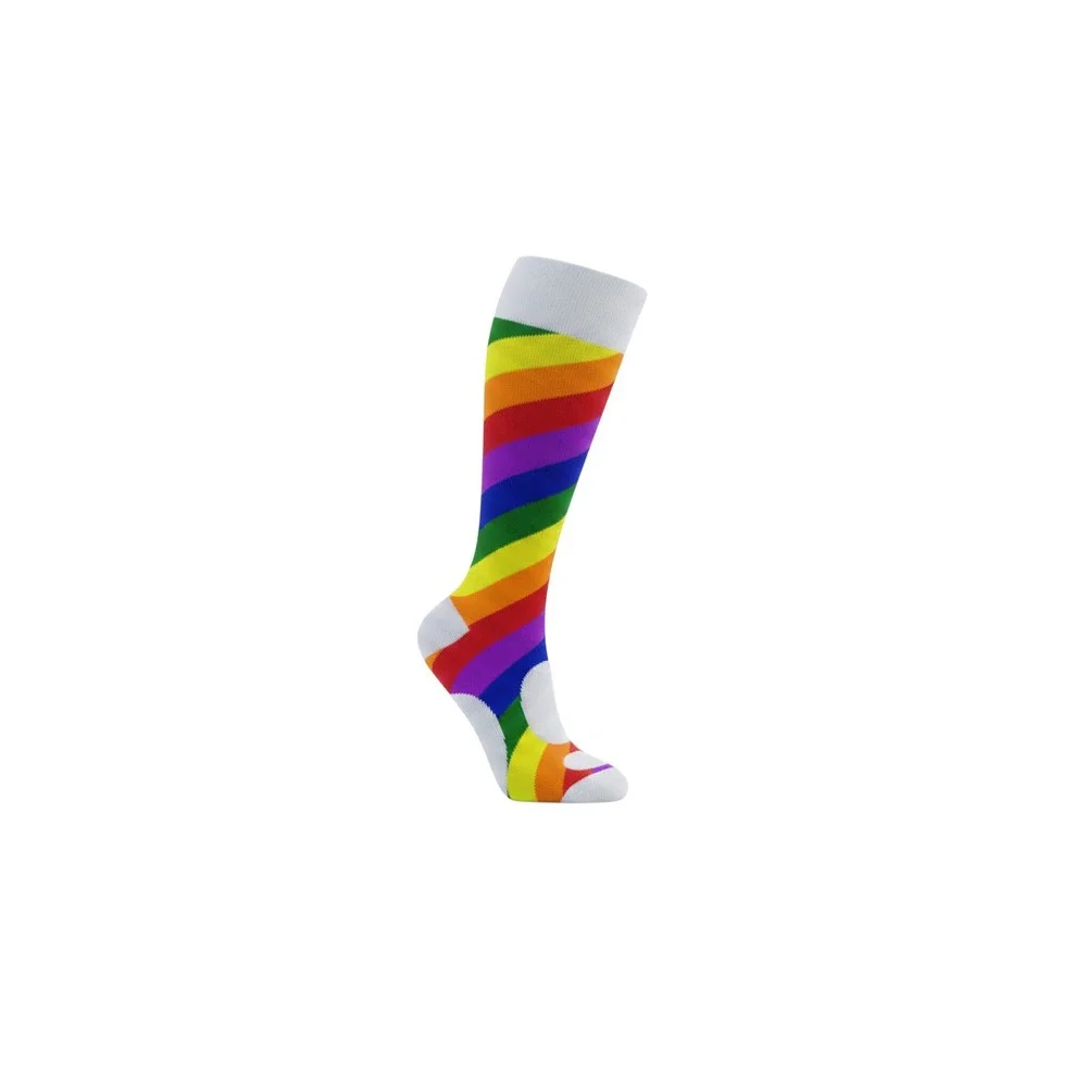 Claire's Over The Knee Socks Girls 6-11 Rainbow NWT Pride Love Striped